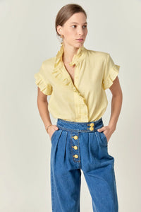 Camisa Linen Amarilla Chloe