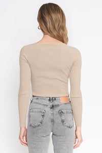 Top Ribbed Round Beige Gigi