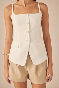 Top Chaleco Linen Belly