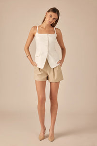 Top Chaleco Linen Belly
