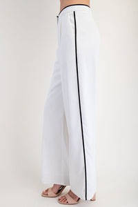 Pantalón Blanco Stripe Contrast Mel