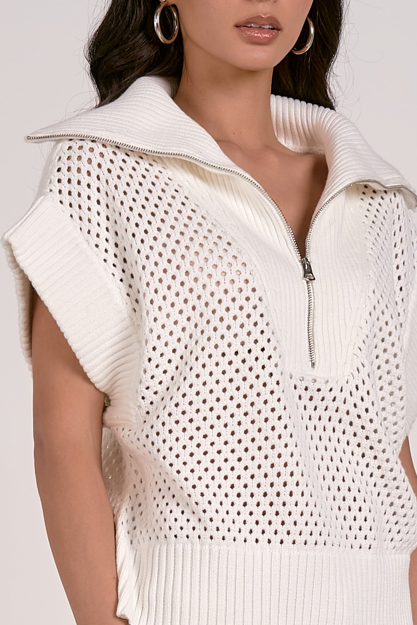 Chaleco Net Blanco Polo Elisa