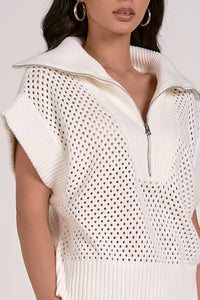 Chaleco Net Blanco Polo Elisa