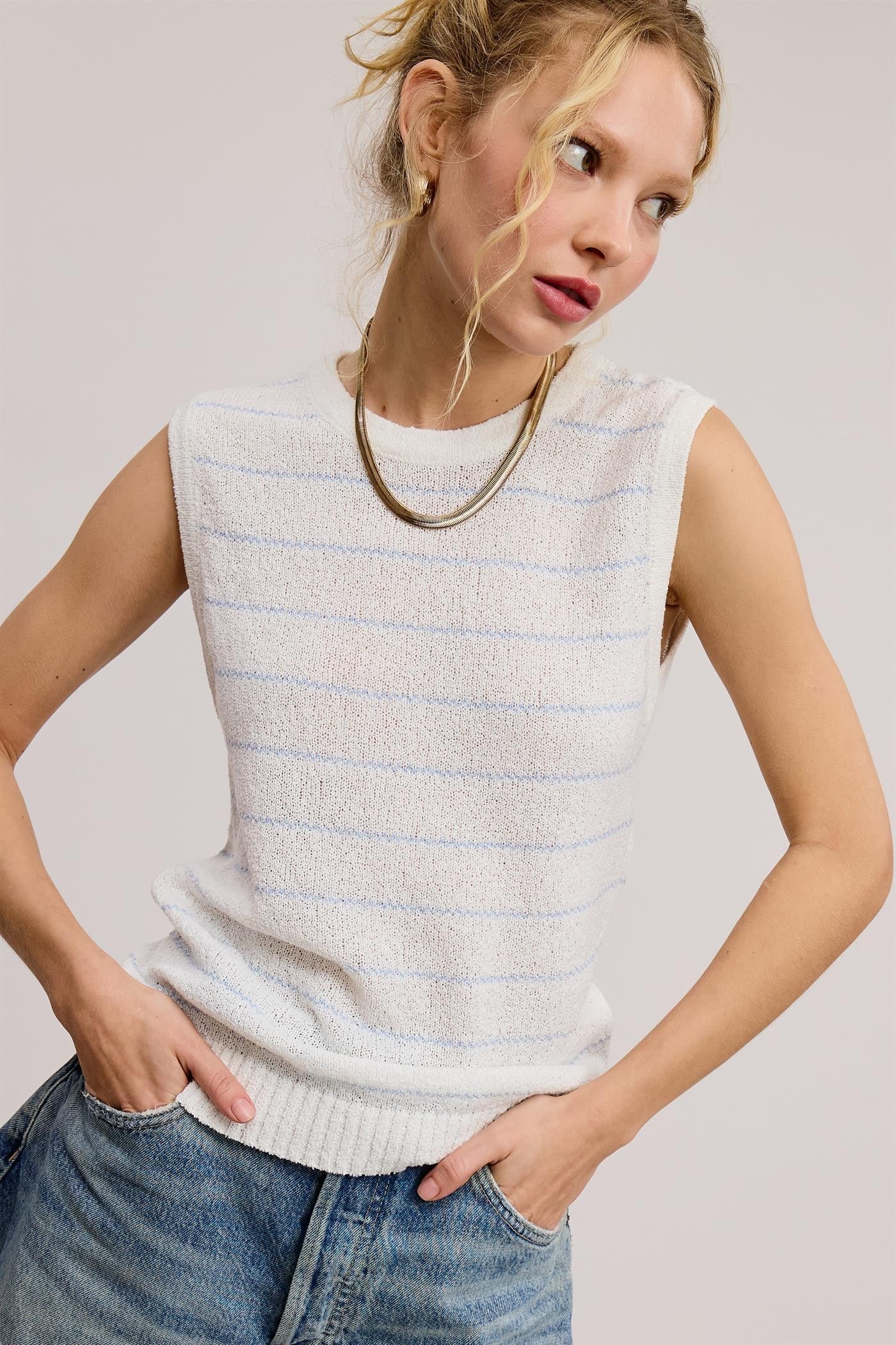 Top Chaleco Stripe Magally