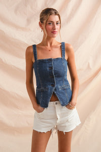 Top Denim Button Down Milly