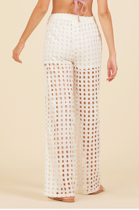 Pantalón Blanco Eyelet Kyra