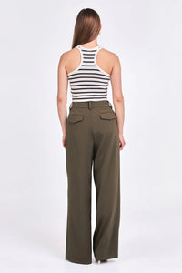 Pantalón Trouser Pinzas Olive Thompson