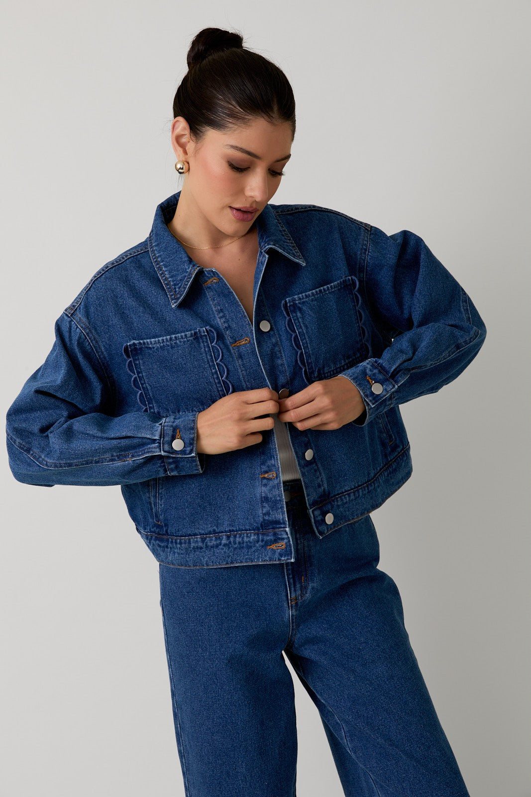 Chaqueta Denim Wavy Pocket Charlie