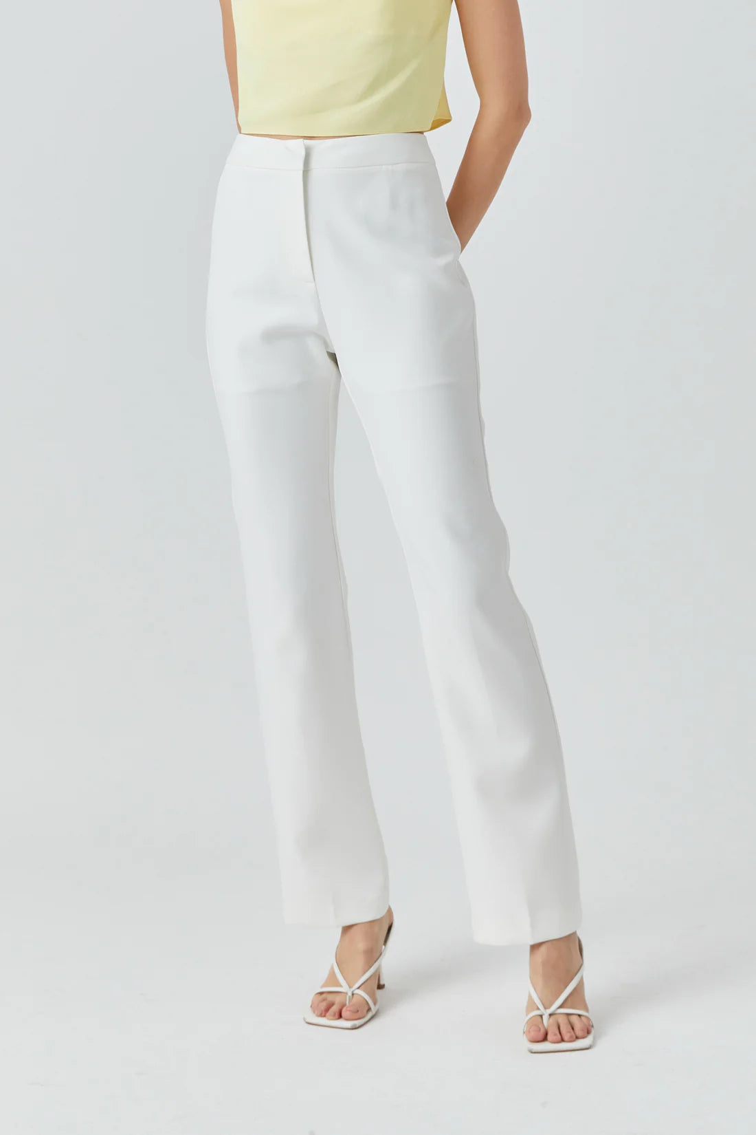 Pantalón Blanco Straight Evelyn