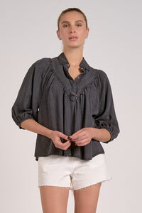 Camisa Tencel Acid Manga Puff Kelly