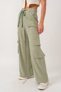 Pantalón Relaxed Fit Olive Linen Maya