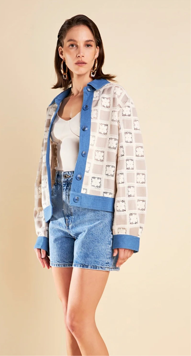 Chaqueta Patches Mix Crochet/Denim Phoebe