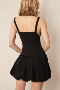 Vestido Negro Balloon Cut Out Liz