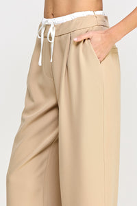 Set Chaleco/Trouser Contrast Taupe Kara