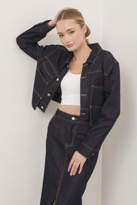 Chaqueta Dark Denim Stitches Cleo