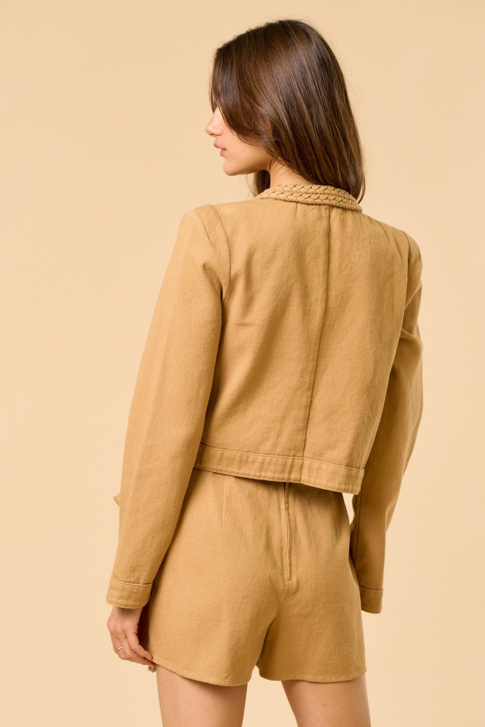 Chaqueta Denim Braided Camel Cameron