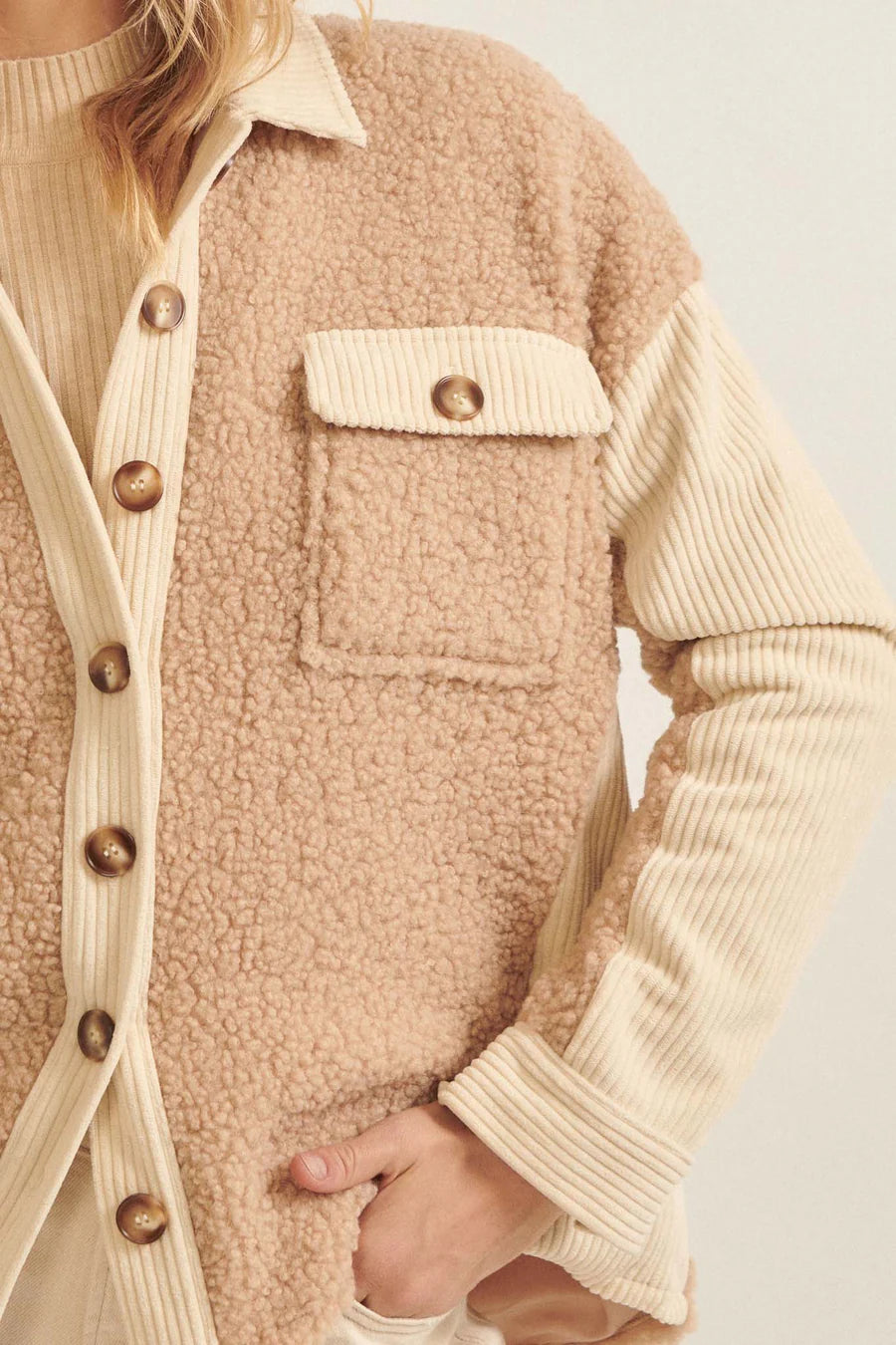 Chaqueta Corduroy Sherpa Fleece Gwen