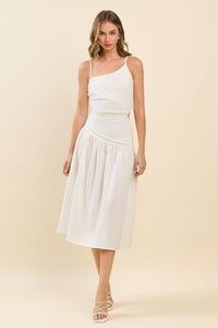 Vestido Blanco Asimétrico Cut Out Lena