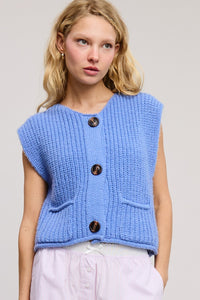 Chaleco Knit Azul Gabriela