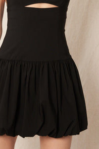 Vestido Negro Balloon Cut Out Liz