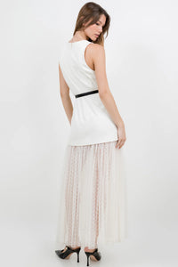 Vestido Blanco Contrast Tull Amaya