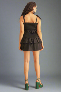 Vestido Negro Ruffle Lara FINAL SALE