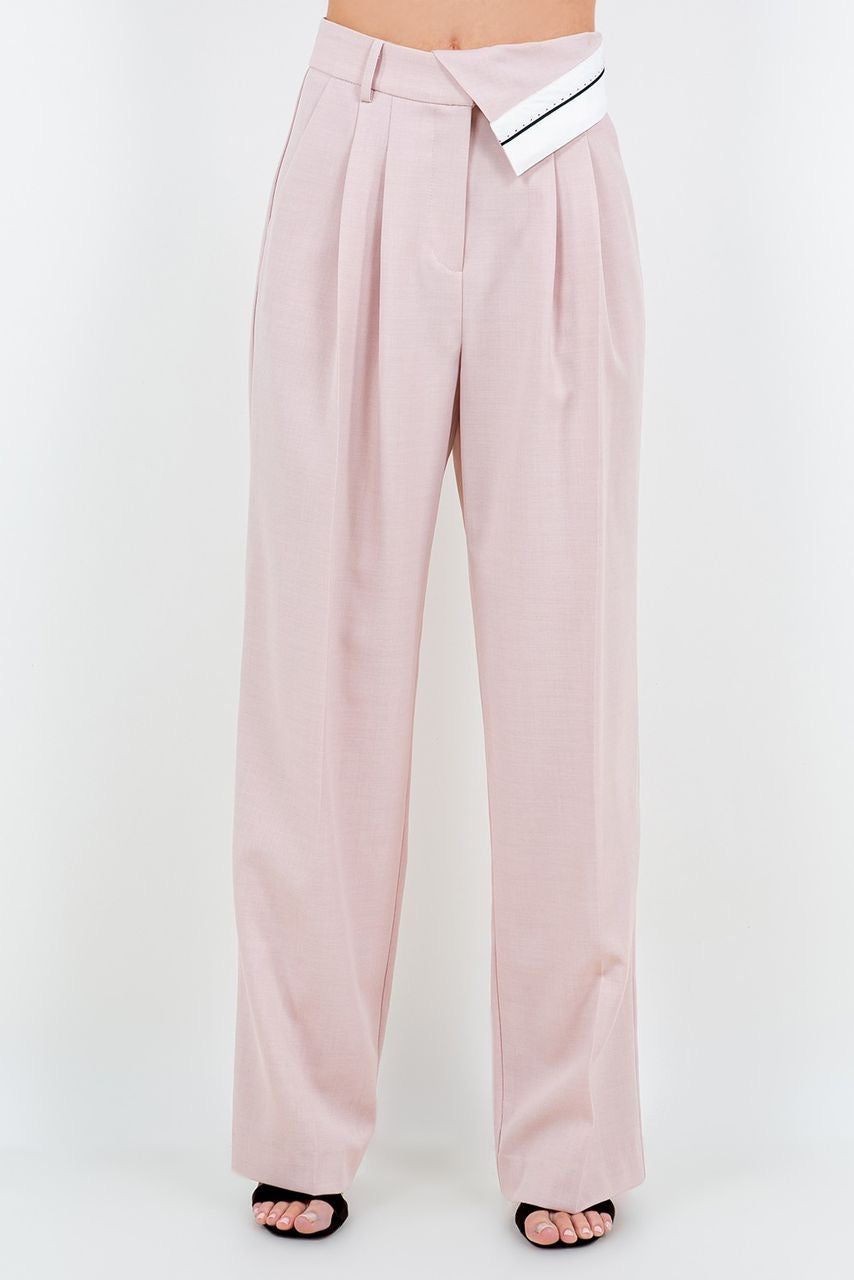 Pantalón Trouser Side Belted Blush