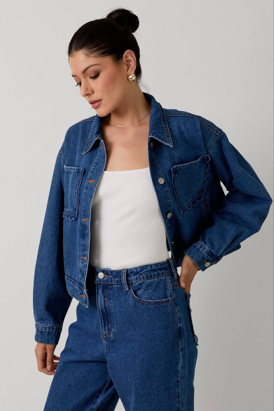 Chaqueta Denim Wavy Pocket Charlie