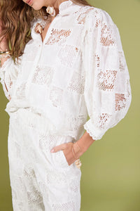 Set Camisa/Pantalón Lace Blanco Annabel