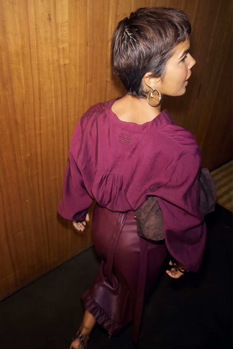 Camisa Ruffle Burgundy Miley Neverfully