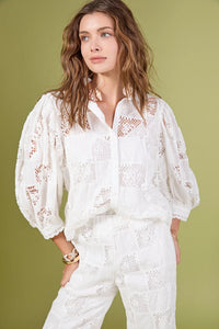 Set Camisa/Pantalón Lace Blanco Annabel