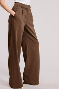 Pantalon Trouser Mocha Pleated Mara