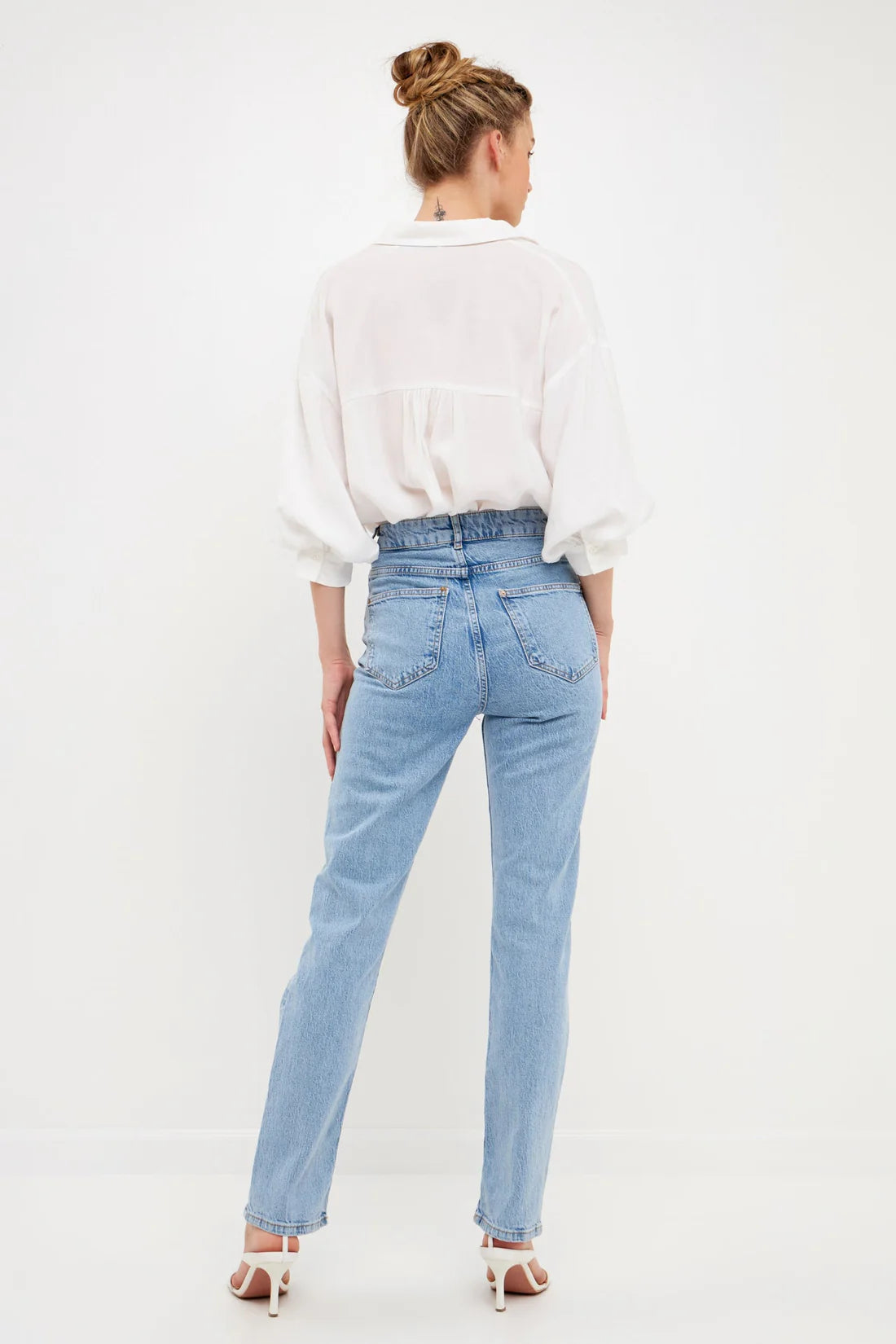 Camisa Blanca V Neck Lissie