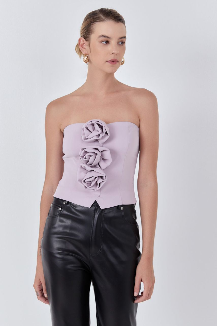 Top Strapless Lavender Roses