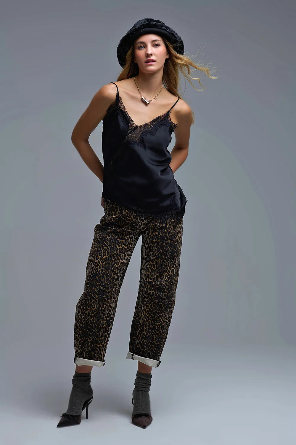 Top Cami Lace Diagonal Paulette