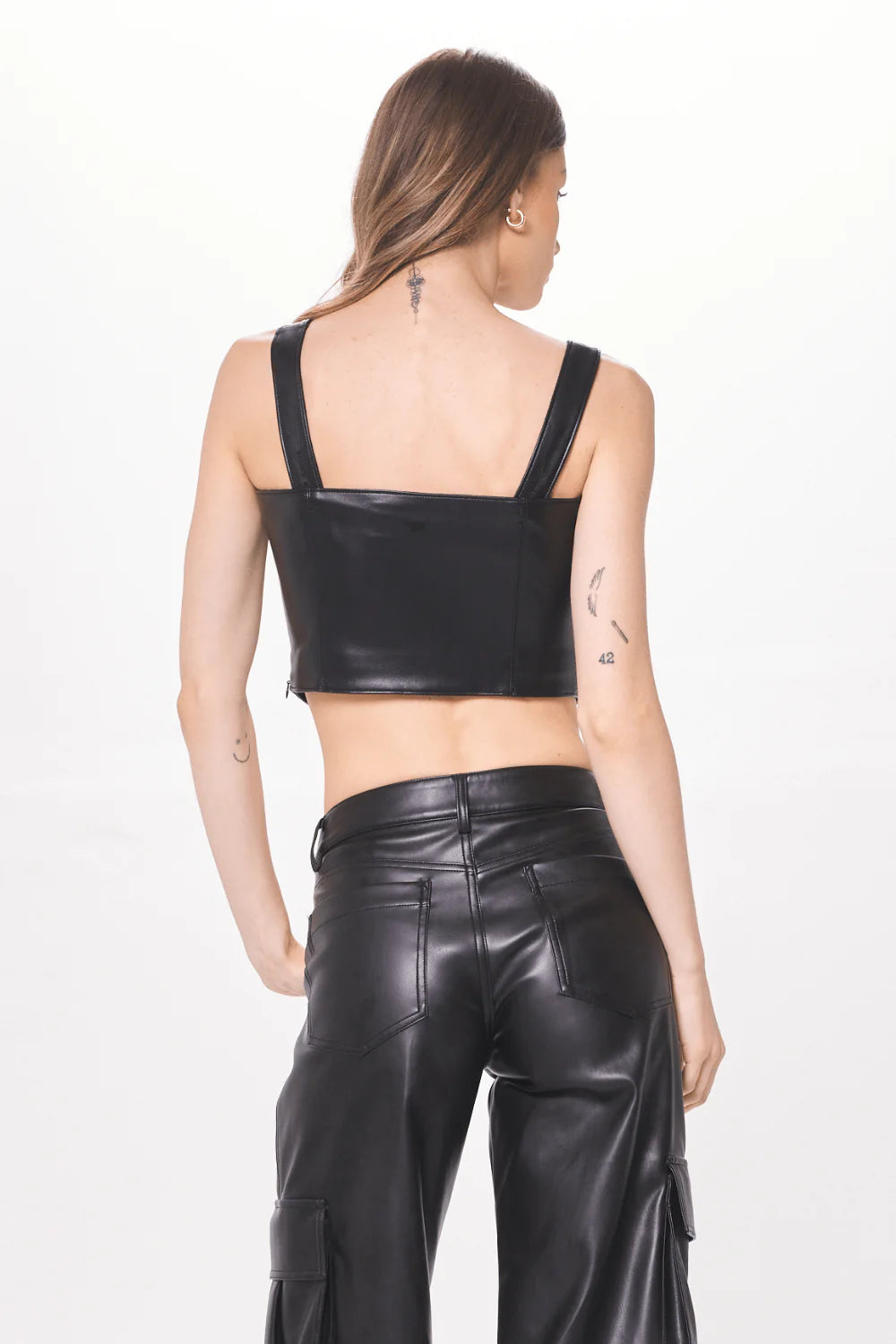 Corset Negro de Cuero Barbara Final Sale