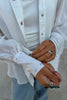 Camisa Blanca Stud Tied Back Neverfully