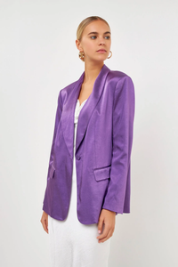 Blazer Satin Morado FINAL SALE