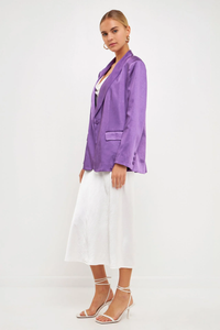 Blazer Satin Morado FINAL SALE