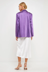 Blazer Satin Morado FINAL SALE