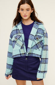 Chaqueta Terry Plaid Blue FINAL SALE